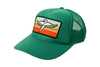Fairdale Swan Trucker Hat (Kelly Green w/ Sunrise Patch)