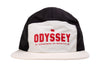 Odyssey Campus Nylon Camper Hat (Off-White/Black w/ Red Screen Print)