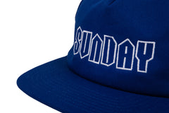 Sunday Cool S 5-Panel Soft-Structured Hat (Blue with White Embroidery)