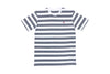 Odyssey Stitched Monogram Striped Tee (Navy/White with Burgundy Stitch)